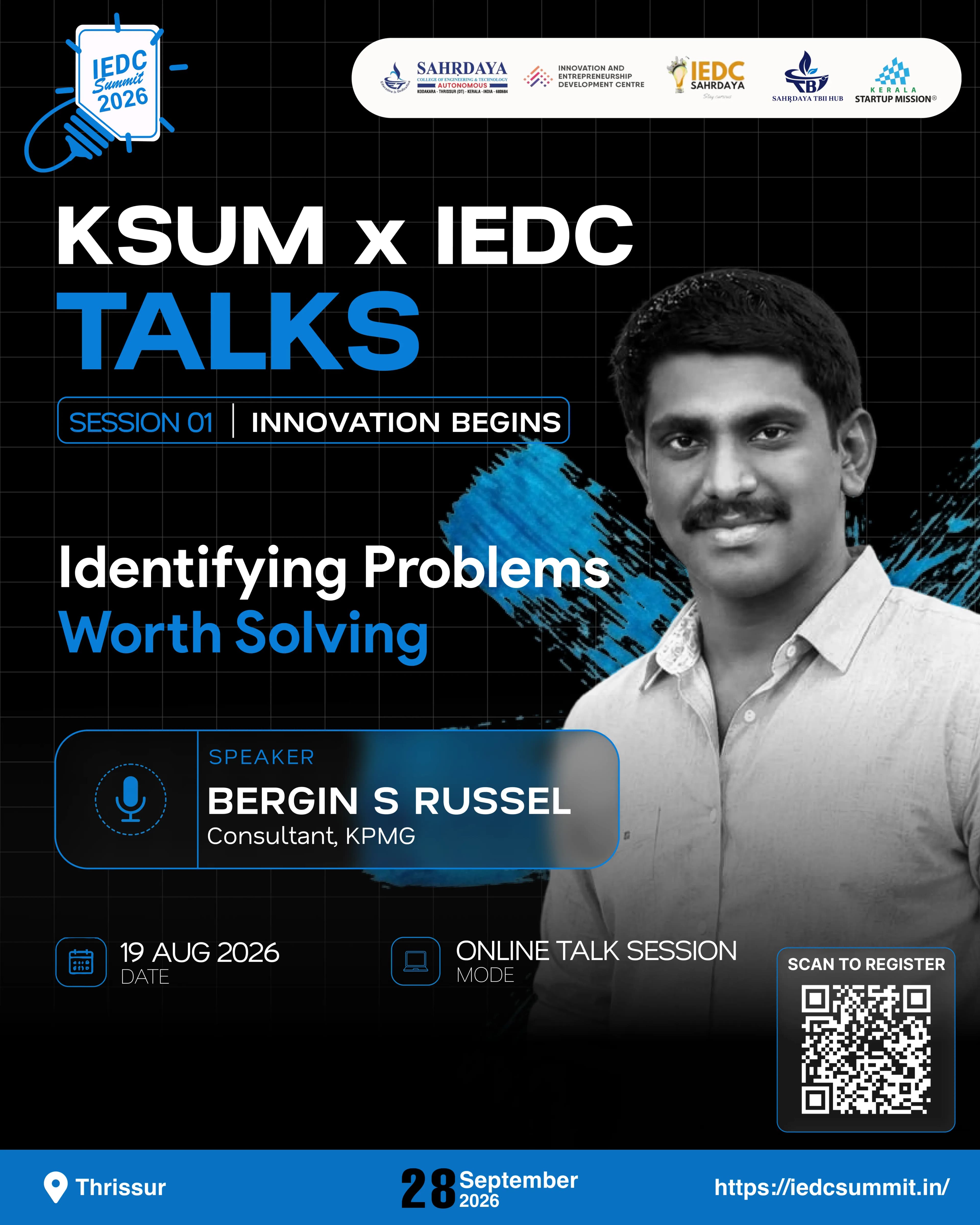 KSUM x IEDC Talks Session 01 poster