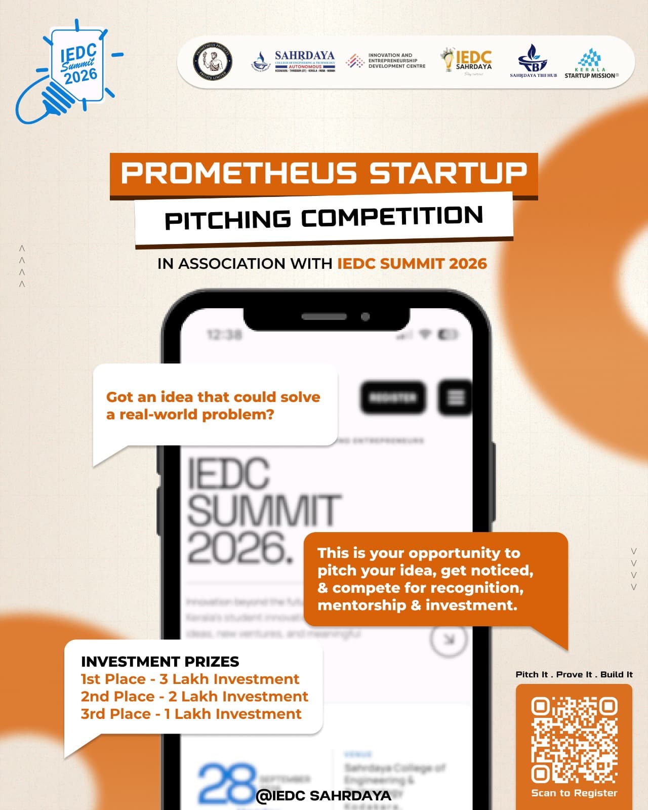 Prometheus Startup Pitching Competition poster